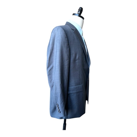 Lauren Ralph Lauren single breasted gray Windowpane check Notched blazer | 44S - Picture 4 of 16